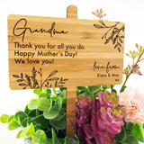 Botanical Personalised Bamboo Planter Stick