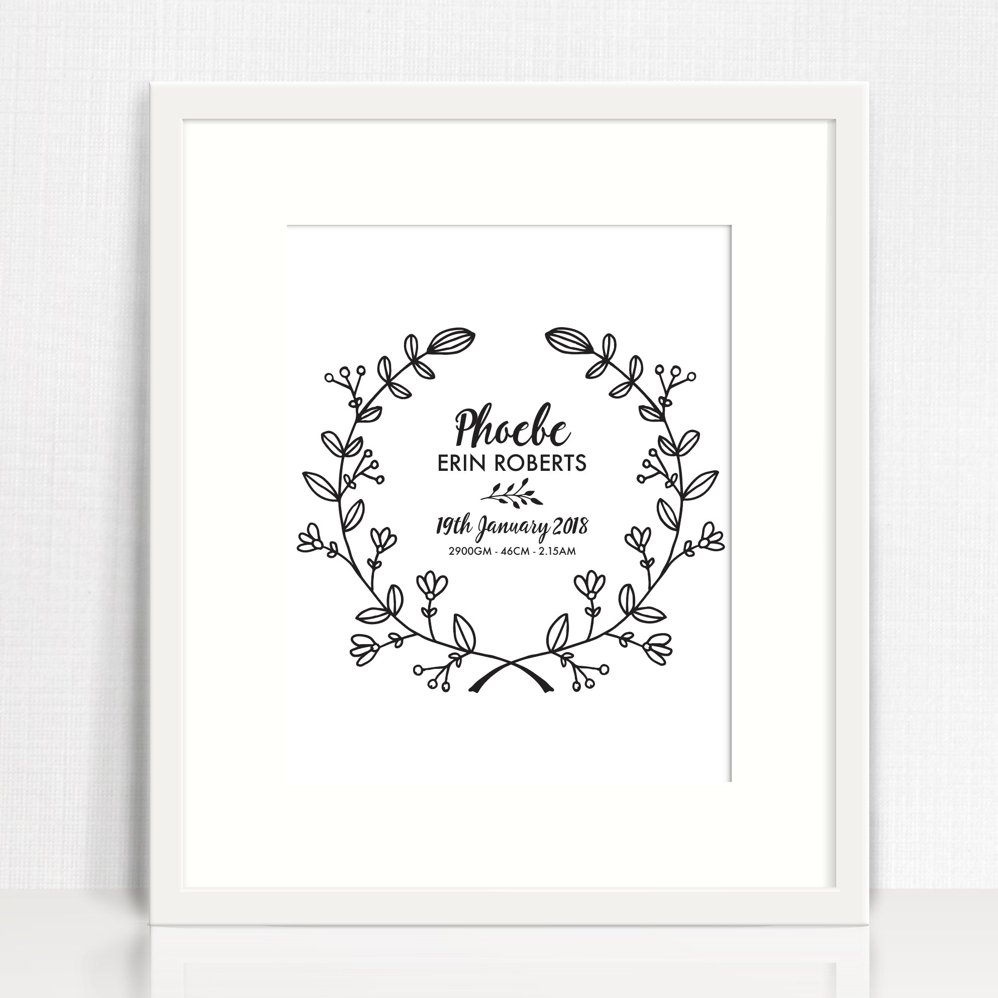 Botanical Vine Birth Print