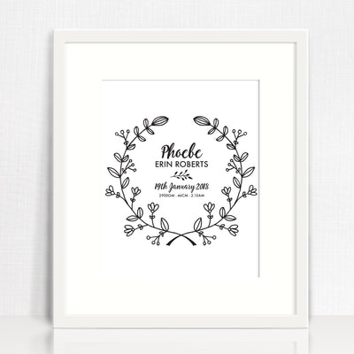 Botanical Vine Birth Print