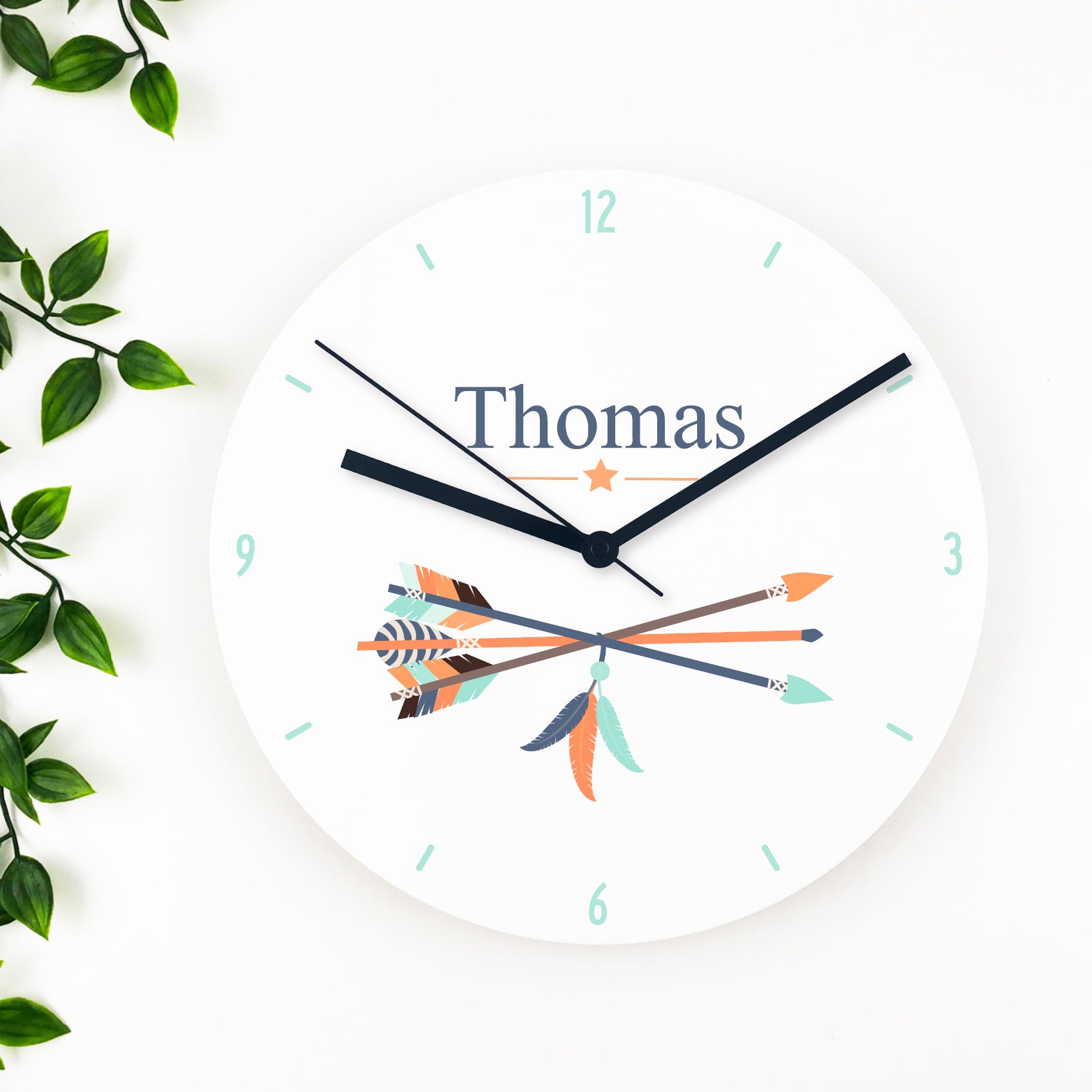 Arrows Boys Name Clock (acrylic or wood)
