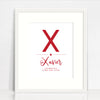 Boys' Initial Birth Print (various colours)
