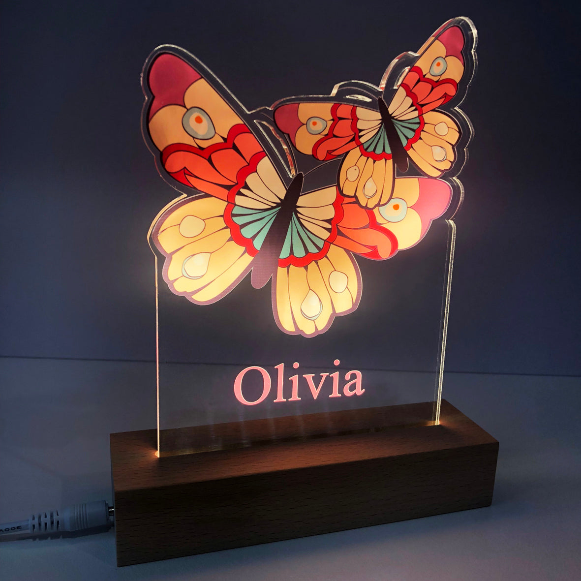 Butterflies Personalised Night Light