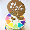 Girls Heart Cake Toppers - set of 3
