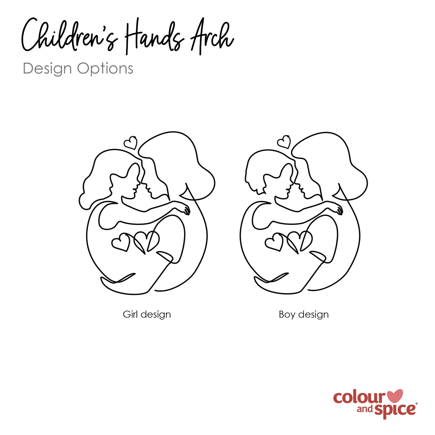 Personalised Children's Hands Bamboo Arch & Stand