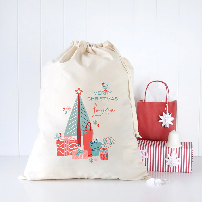 Christmas Birds Santa Sack