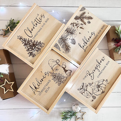 Personalised Christmas Presents Engraved Keepsake Box