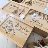 Personalised Christmas Nature Engraved Keepsake Box