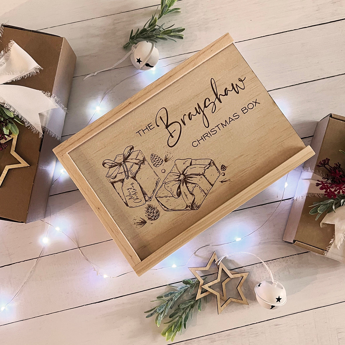 Personalised Christmas Presents Engraved Keepsake Box