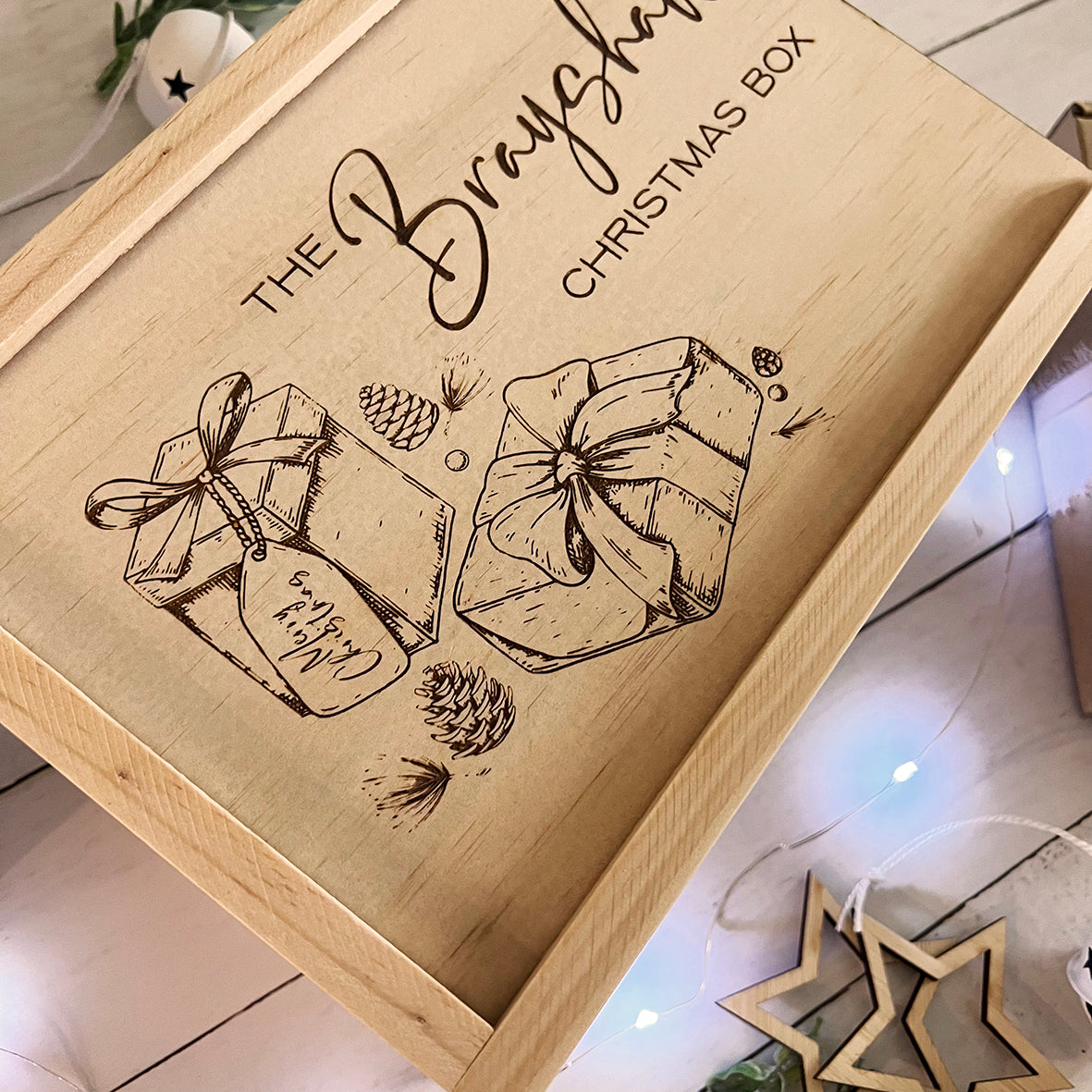 Personalised Christmas Presents Engraved Keepsake Box