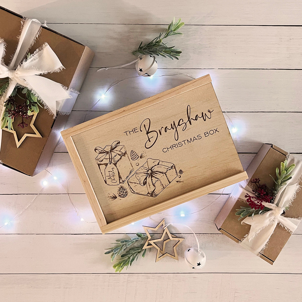 Personalised Christmas Presents Engraved Keepsake Box