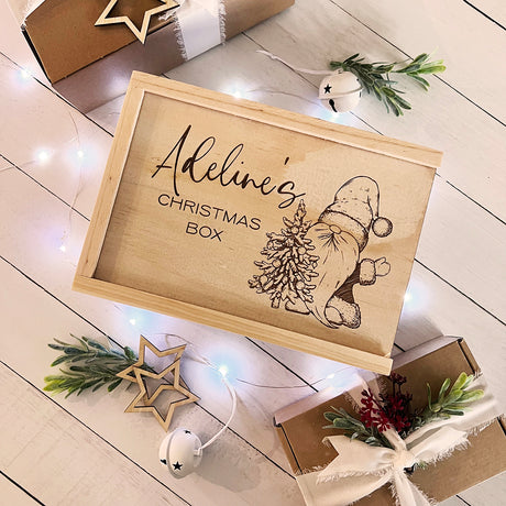 Personalised Christmas Santa Engraved Keepsake Box