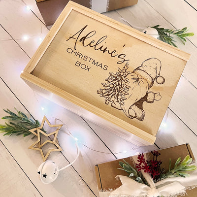 Personalised Christmas Santa Engraved Keepsake Box