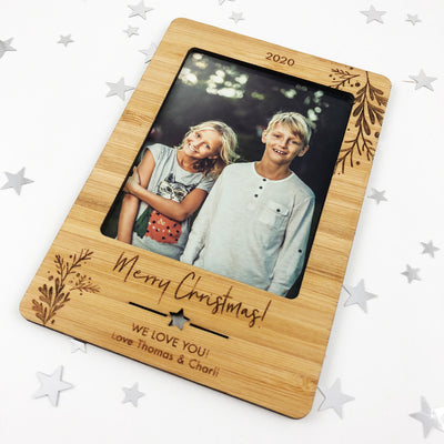 Christmas Flourish Personalised Magnetic Frame