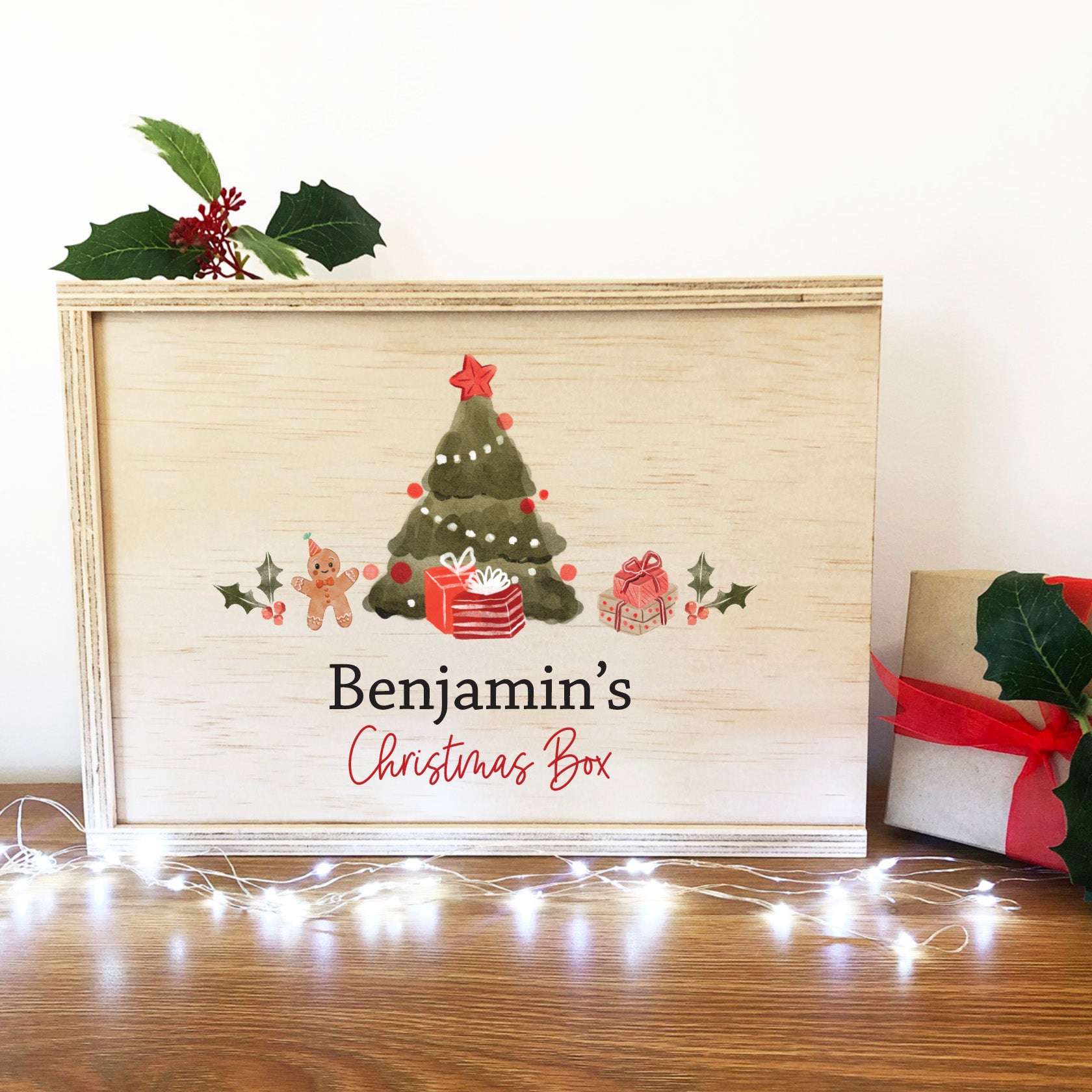 Personalised Christmas Tree Christmas Box