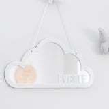 Cloud Mirror Name Wall Hanging