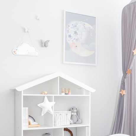 Cloud Mirror Name Wall Hanging