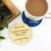 Double Sided Text Personalised Drink Coaster