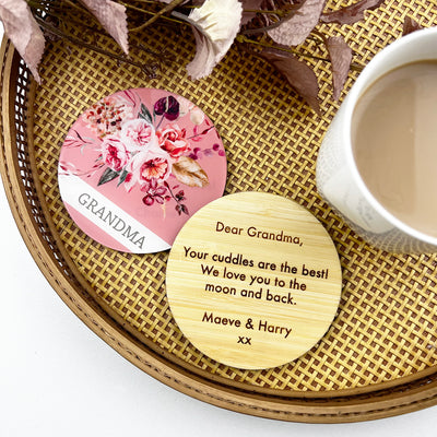 Floral Bouquet Personalised Drink Coaster