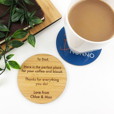 Double Sided Text Personalised Drink Coaster