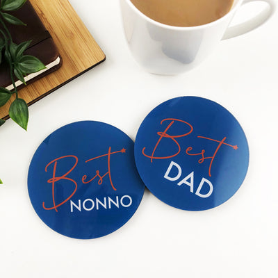Double Sided Text Personalised Drink Coaster