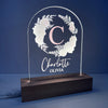 Creamy Floral Wreath Personalised Night Light