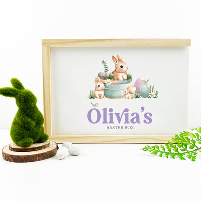 Personalised Cute Bunnies Keepsake Box