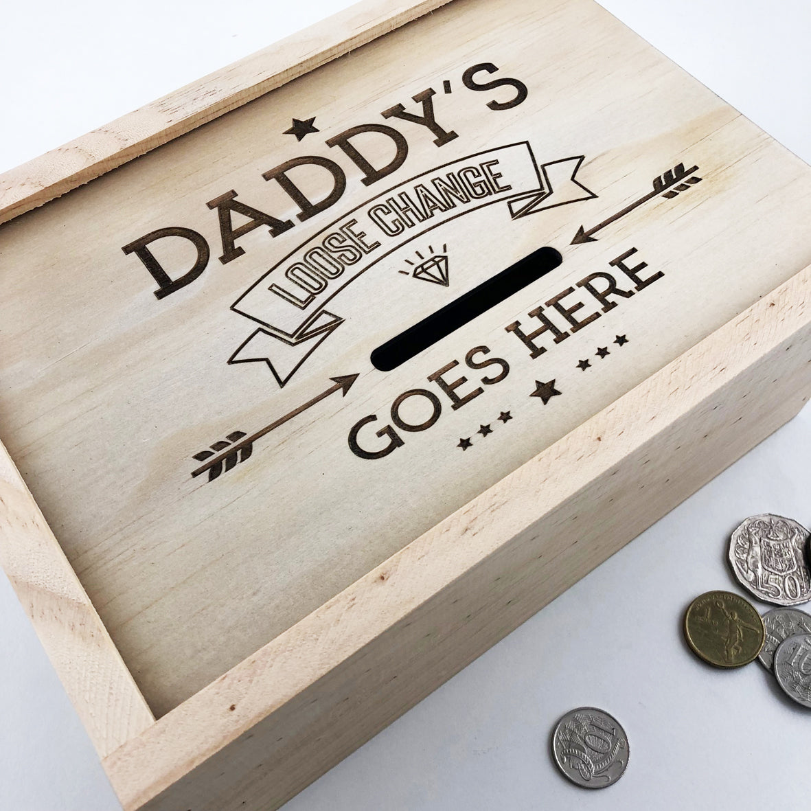 Daddy's Loose Change Keepsake Box
