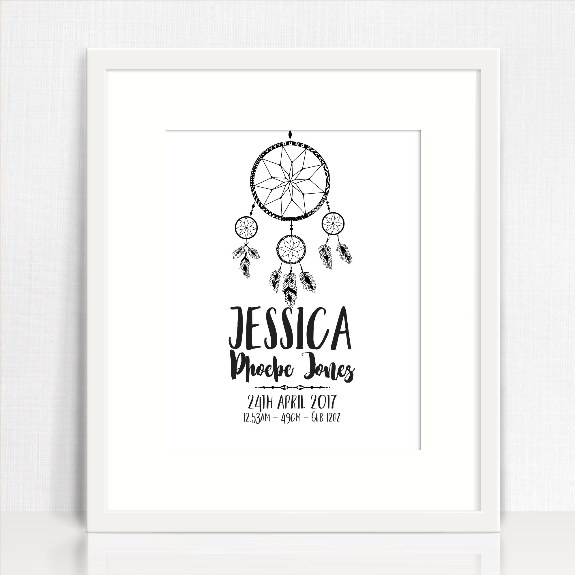 Dreamcatcher Birth Print