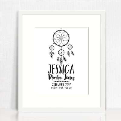 Dreamcatcher Birth Print