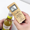 Drought Relief Tool Personalised Wooden Bottle Opener