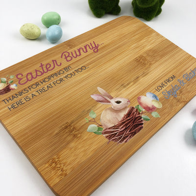 Personalised Easter Printed Bamboo Serving Board