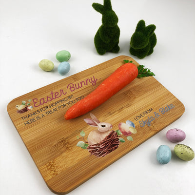 Personalised Easter Printed Bamboo Serving Board