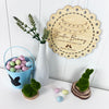 Easter Bunny Scalloped Please Stop Here Wall Plaque