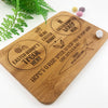 Double Sided Personalised Christmas & Easter Bunny Treats Bamboo Serving Board