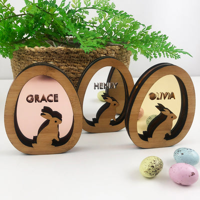 3D Egg Name Decorations - Mirror (3 colours)