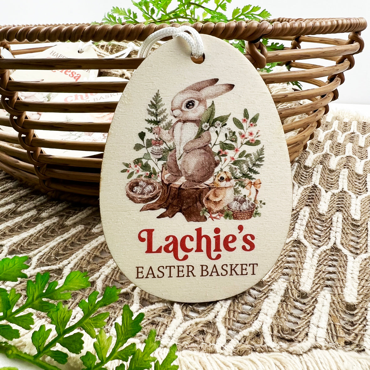 Personalised Woodlands Easter Name Tags (4 designs)