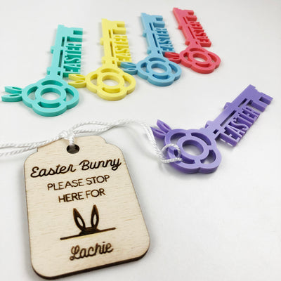Easter Bunny's Keyring & Key (5 colours)