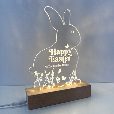 Easter Bunny Shaped Personalised Night Light