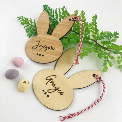 Easter Bunny Bamboo Name Tags