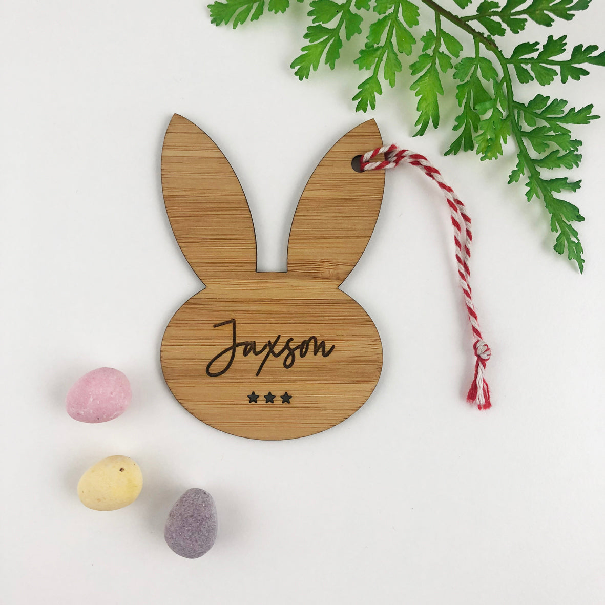 Easter Bunny Bamboo Name Tags