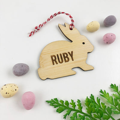 Easter Bunny Bamboo Name Decorations