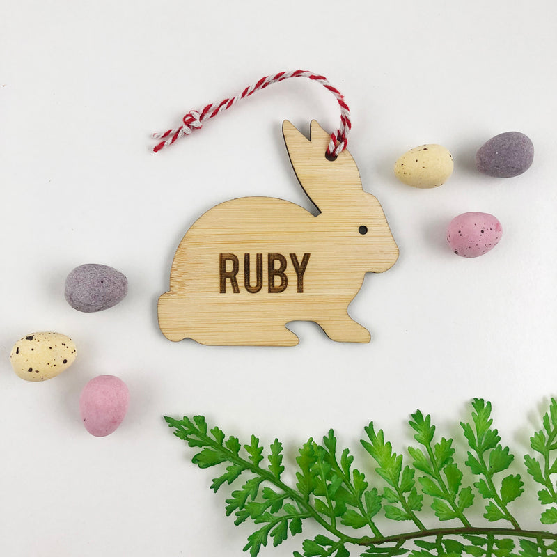 Easter Bunny Bamboo Name Decorations