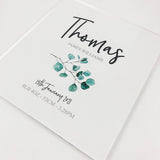 Eucalyptus Branch Personalised Light Frame