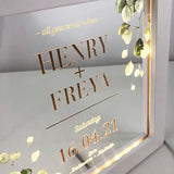 Eucalyptus Couple Personalised Light Frame