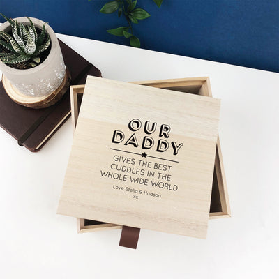 Personalised Our Daddy Keepsake Box with Tab (limited quantities)