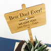 Father's Day Personalised Bamboo Planter Stick