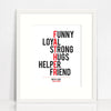 Father Typographic Print