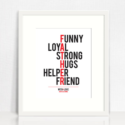 Father Typographic Print