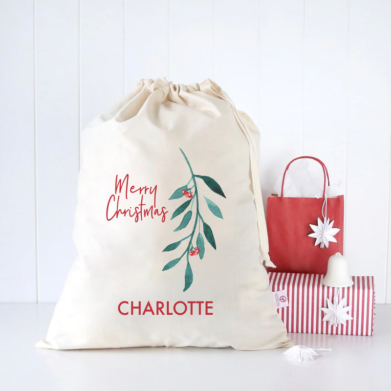 Festive Branch Santa Sack