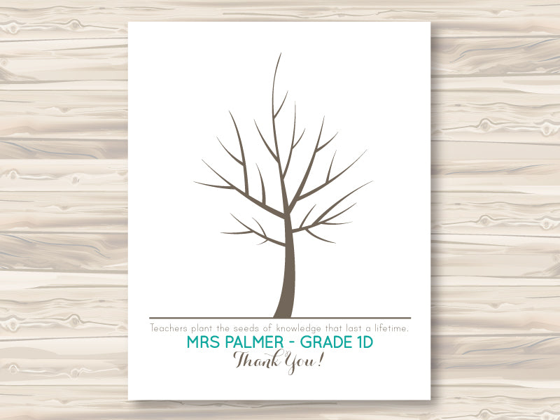 Teacher Finger Painted Tree (downloadable file)